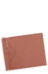 Royce New York Rfid Leather Money Clip Card Case In Tan