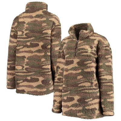 G-iii 4her By Carl Banks Camo San Francisco Giants Sherpa Quarter-zip Jacket