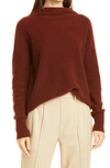 Vince Boiled Cashmere Funnel Neck Pullover In 640dkj-dk Jasper