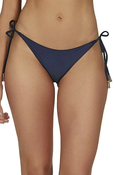 Vix Swimwear Side Tie Bikini Bottoms In Navy