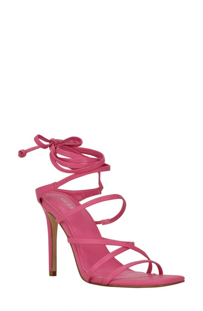Guess Women's Ankle-tie Stiletto Sandals In Pink ModeSens