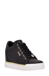 Guess Women's Faster Wedge Sneakers Women's Shoes In Black/brown
