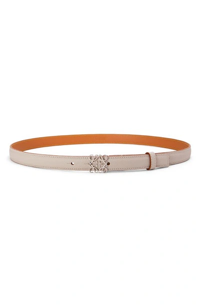 Loewe Anagram Buckle Leather Belt In Neutral