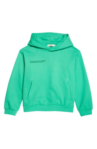 Pangaia Kids' 365 Organic Cotton Hoodie In Jade Green
