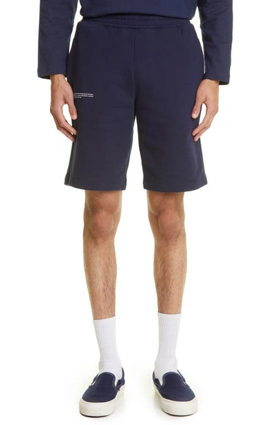 Pangaia 365 Pprmint™ Unisex Organic Cotton Sweat Shorts In Navy