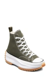 Converse Chuck Taylor® All Star® Run Star Hike High Top Platform Sneaker In Cargo Khaki/white/black