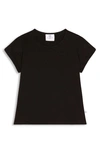 Miles And Milan Kids' Precious Petal Cotton T-shirt In Black
