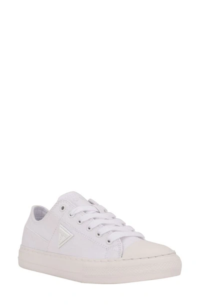 Guess Women's Cleva Lace-up Logo Platform Fashion Sneakers In White Multi