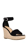 Guess Women's Hidy Fashion Espadrille Wedge Sandals In Black