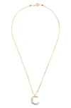 Sorrelli Monogram Charm Necklace In Crystal-c