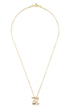 Sorrelli Monogram Charm Necklace In Crystal-z