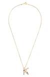 Sorrelli Monogram Charm Necklace In Crystal-k