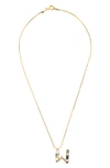 Sorrelli Monogram Charm Necklace In Crystal-w