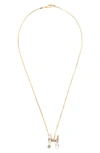 Sorrelli Monogram Charm Necklace In Crystal-h