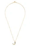 Sorrelli Monogram Charm Necklace In Crystal-j