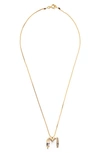 Sorrelli Monogram Charm Necklace In Crystal-m