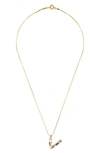 Sorrelli Monogram Charm Necklace In Crystal-v