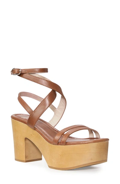 Paige Women's Rory Ankle Strap Platform Sandals In Clay