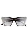 Alexander Mcqueen Cat Eye Sunglasses In Black