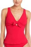 Robin Piccone Ava Tankini Top In Fiery Red