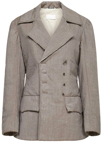 Maison Margiela Padded Blazer In Khaki