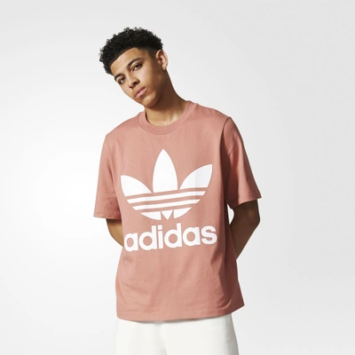 Adidas Originals Boxy Tee In Raw Pink | ModeSens
