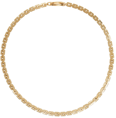 Laura Lombardi Greca Chain Necklace In Brass