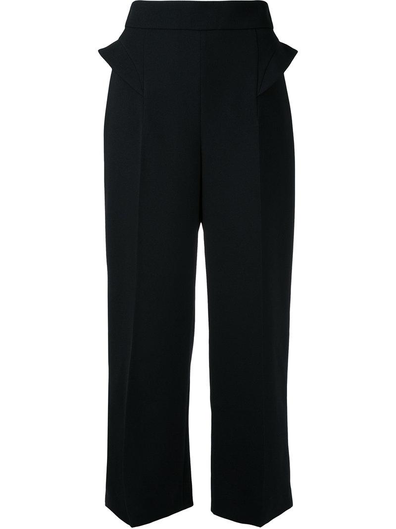 Mugler Technical Cady Cropped Trousers | ModeSens
