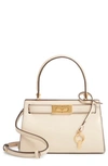 Tory Burch Mini Lee Radziwill Leather Bag In New Cream