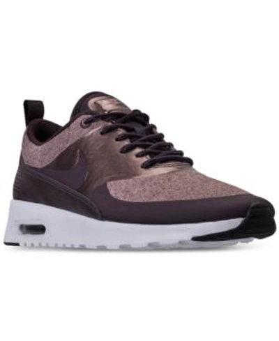 Nike Women's Air Max Thea Knit Casual Sneakers From Finish Line In Port Wine/metallic  Mahoga | ModeSens