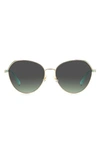 Kate Spade Octavia 59mm Gradient Round Sunglasses In Gold Green / Gray Green