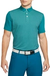 Nike Dri-fit Player Argyle Polo In Bright Spruce/ Brushed Silver