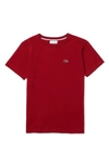 Lacoste Kids' Logo Cotton T-shirt In Alizarin