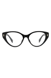 Fendi First 54mm Optical Glasses In Shiny Black