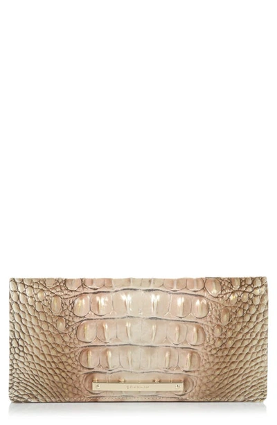 Brahmin 'ady' Croc Embossed Continental Wallet In Scallop