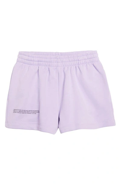 Pangaia Kids' Text-print Mid-rise Organic-cotton Shorts 3-12 Years In Orchid Purple