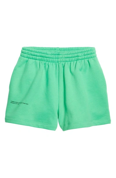 Pangaia Kids' 365 Pprmint™ Organic Cotton Sweat Shorts In Jade Green