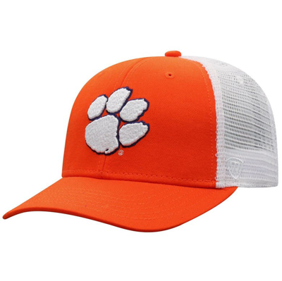 Top Of The World Men's  Orange, White Clemson Tigers Trucker Snapback Hat In Orange W