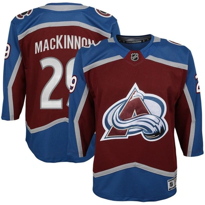 Outerstuff Kids' Youth Nathan Mackinnon Burgundy Colourado Avalanche Premier Player Jersey