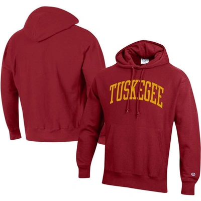 Champion Crimson Tuskegee Golden Tigers Tall Arch Pullover Hoodie