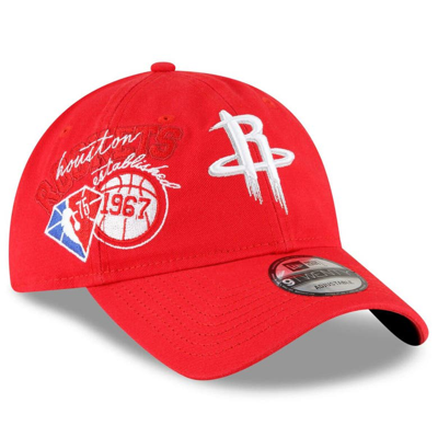 New Era Men's  Red Houston Rockets Back Half 9twenty Adjustable Hat