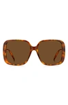 Marc Jacobs 57mm Square Sunglasses In Havana Beige / Brown
