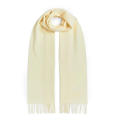 Joseph Alice Fringe-trimmed Wool And Cashmere-blend Scarf In Ivory