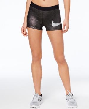 nike training 3 inch shorts in black sparkle print