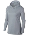 Nike Dry Legend Hooded Training Top In Wolf Grey