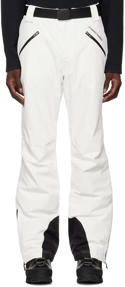 Perfect Moment Thermal Half Zip Trousers In White