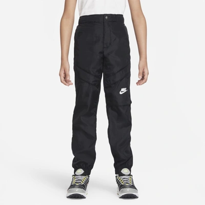 Nike Sportswear Big Kids' (boys') Woven Utility Pants In Black/white