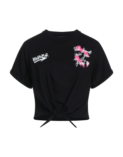 Disclaimer Cotton T-shirt With Logo In Black