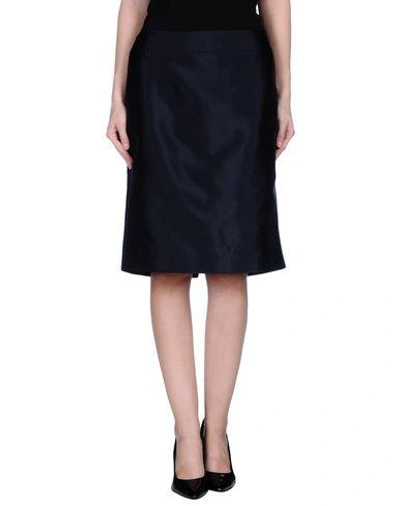 Armani Collezioni Knee Length Skirts In Dark Blue