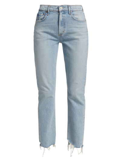 Agolde Merrel High-rise Slim-straight Jeans In Astray In Multi